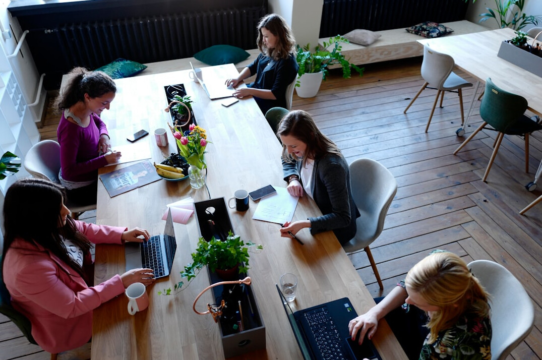 team collaboration in office
